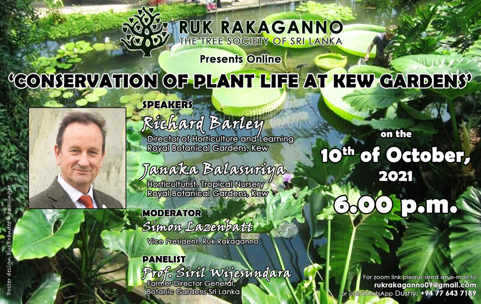'Conservation of Plant Life at Kew Garden' (Ruk Rakaganno, tree talk/ 10th October 2021)